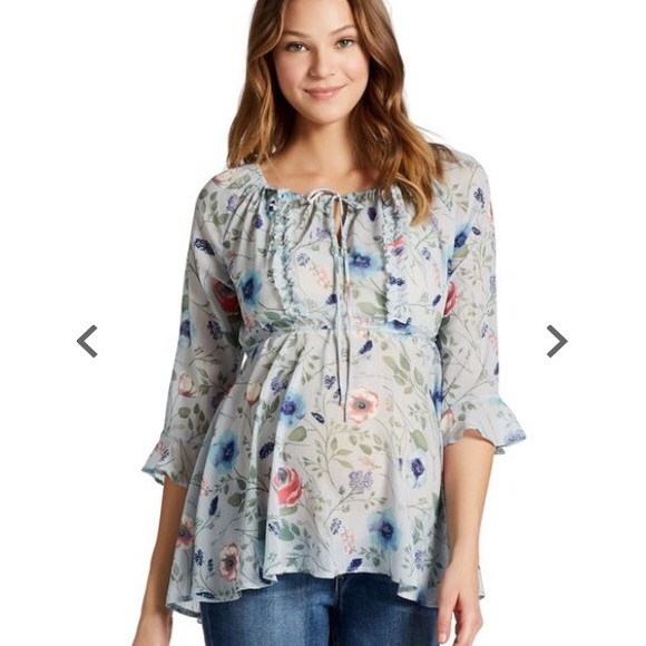 Jessica Simpson Tops - Sheer Jessica Simpson Maternity Floral Top
